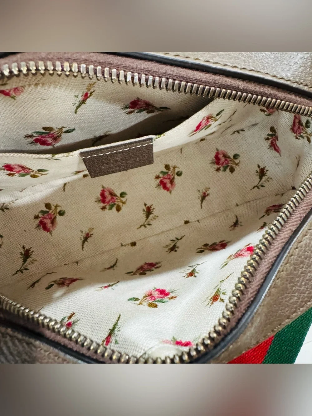 GUCCI GG Supreme Monogram Web Neo Vintage Camera Bag Beige New Acero Crop